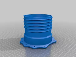 100mm flexible dust pipe to surface connector