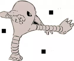 106 Hitmonlee stencil + 2D