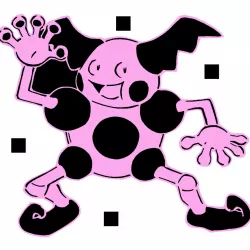 122 Mr. Mime stencil + 2D