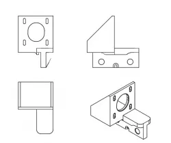 3D Printer Direct Extruder Bracket
