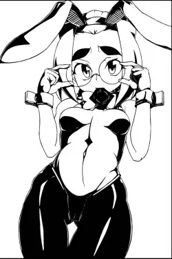 Anime Bunny girl stencil