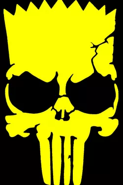 Bart Skull stencil