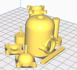 Compressed air engine, spring piston