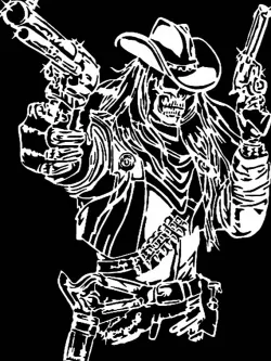 Cowboy Skeleton stencil 2