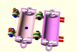 Crane wire rope lubricator - OpenScad CSV
