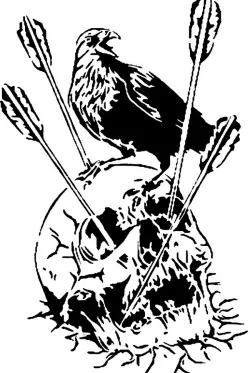 Crow Skull stencil 4