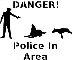 Danger! Police stencil
