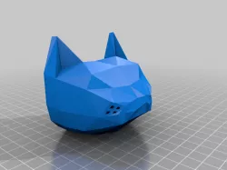 Ender Prime Line Low-Poly Cat Head