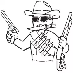 Fallout Cowboy stencil