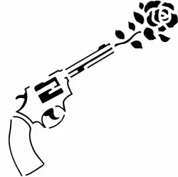 Flower Gun stencil