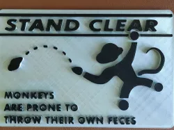 Funny monkey sign