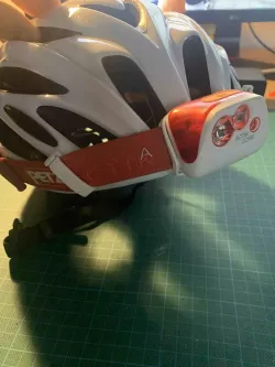 Headlamp hook for (bike) helmet