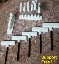 Hexagon(hex key) handle "snap-lock" wedge design Allen Wrench with modular holders, complete set 1.3mm through 10.0mm