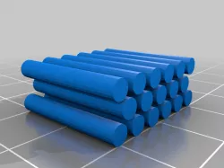 hexagonal cylinder,3d,X5,3rows