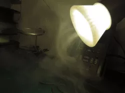 Illuminated soldering fume extractor hood