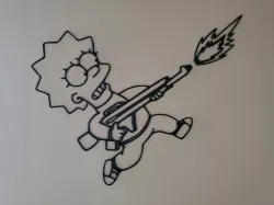 Lisa Firing Rifle - Simpsons Wall Art