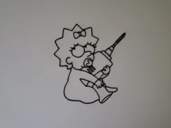 Maggie & Power Drill - Simpsons Wall Art