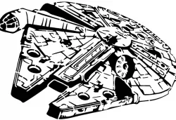 Millennium Falcon Stencil 2