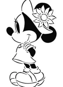 Minnie Mouse stencil 2