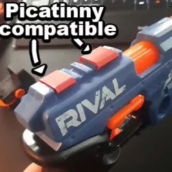 Nerf Rival rail to Picatinny rail cover/adapter