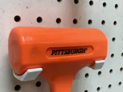 Pegboard holder for Harbor Freight Pittsburgh 1lb dead blow hammer