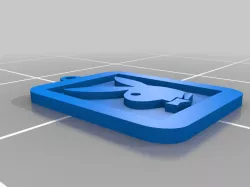 Playboy keychain beveled