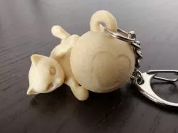Pluto Cat Keychain