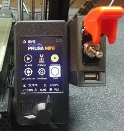 Prusa Mini Toggle Switch and USB on Display