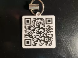 Rickroll QR Keychain