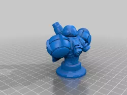 Samus Bust Closed Visor - Fixed normals