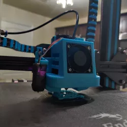 Satsana duct Ender 3 V2 With CR Touch mount and Microswiss Hotend