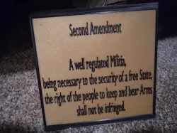 Second Amendment sign