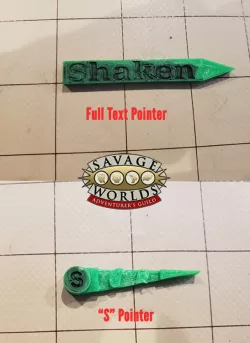 Shaken Pointers (2 styles) for Savage Worlds RPG