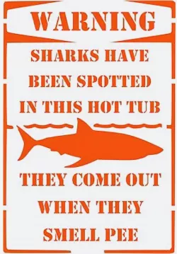 Shark sign stencil