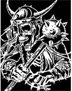Skeleton Warrior stencil