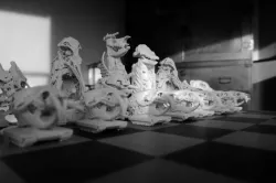 Skull Tanks Chess Set