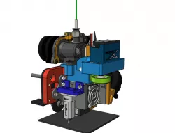 SMuFF - DDE (Orbiter) mount with integrated Filament-Cutter for Ender-3