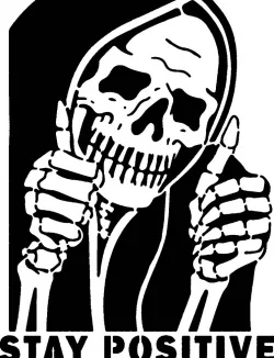 Stay Positive Reaper stencil