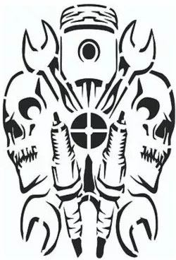 Tool Skull stencil