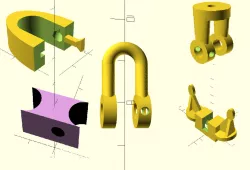 Toys for boys-ships/ anchor+Kenter shackle+swivel