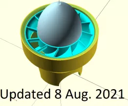 Vacuum Cleaner Turbine with 608 (Skateboard) Bearing