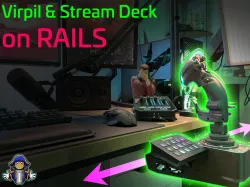 Virpil VPC Desk Mount linear rail adapter for MongoosT / WarBRD / Stream Deck