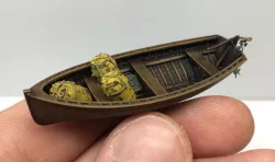 Wooden Clinker Boat - 1:87 Scale