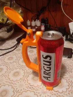 Beer can mug stein with lid
