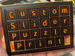 Customizable Slider Puzzle Generator (Print-In-Place)