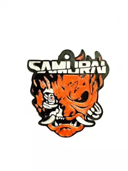 Cyberpunk 2077 Samurai Logo Keychain