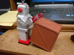 Deluxe, Waking / Rolling "Box Boy" robot.