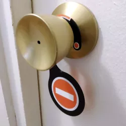 Do not enter sign for door knob
