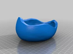 Face Pottery Container Sculpture