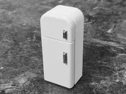 Fridge with doors that open and fridge props